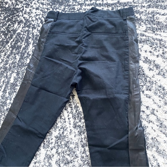 Elizabeth and James Cropped Ankle Side Leather Tuxedo Pants Size 0 - Picture 2 of 6